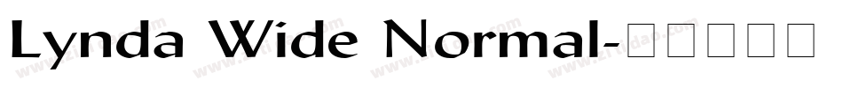 Lynda Wide Normal字体转换
